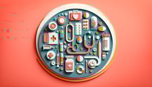 Paper art illustration depicting a medical authorization form for a template article on FormCreatorAI