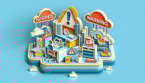 paper art illustration depicting an employee warning form with a professional design for FormCreatorAI article