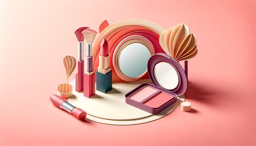 Paper art illustration showcasing a beauty consultation form template design and layout