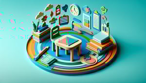 Paper art illustration depicting a Parent Teacher Conference sign-up form for an article on FormCreatorAI