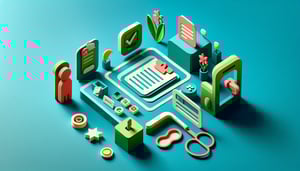 Paper art illustration depicting a pre-application form template for FormCreatorAI article