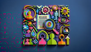 paper art illustration depicting a behavior observation form template with colorful elements and structured layout