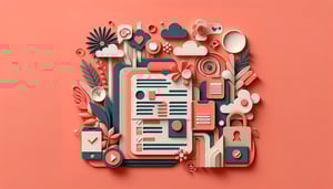 Paper art illustration depicting a custom drop form template for FormCreatorAI article