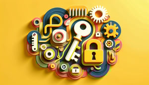 paper art illustration related to key request form template and FormCreatorAI