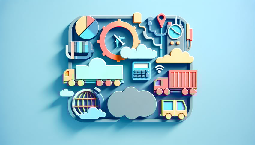 paper art illustration depicting freight dispatch agreement form template design for FormCreatorAI article