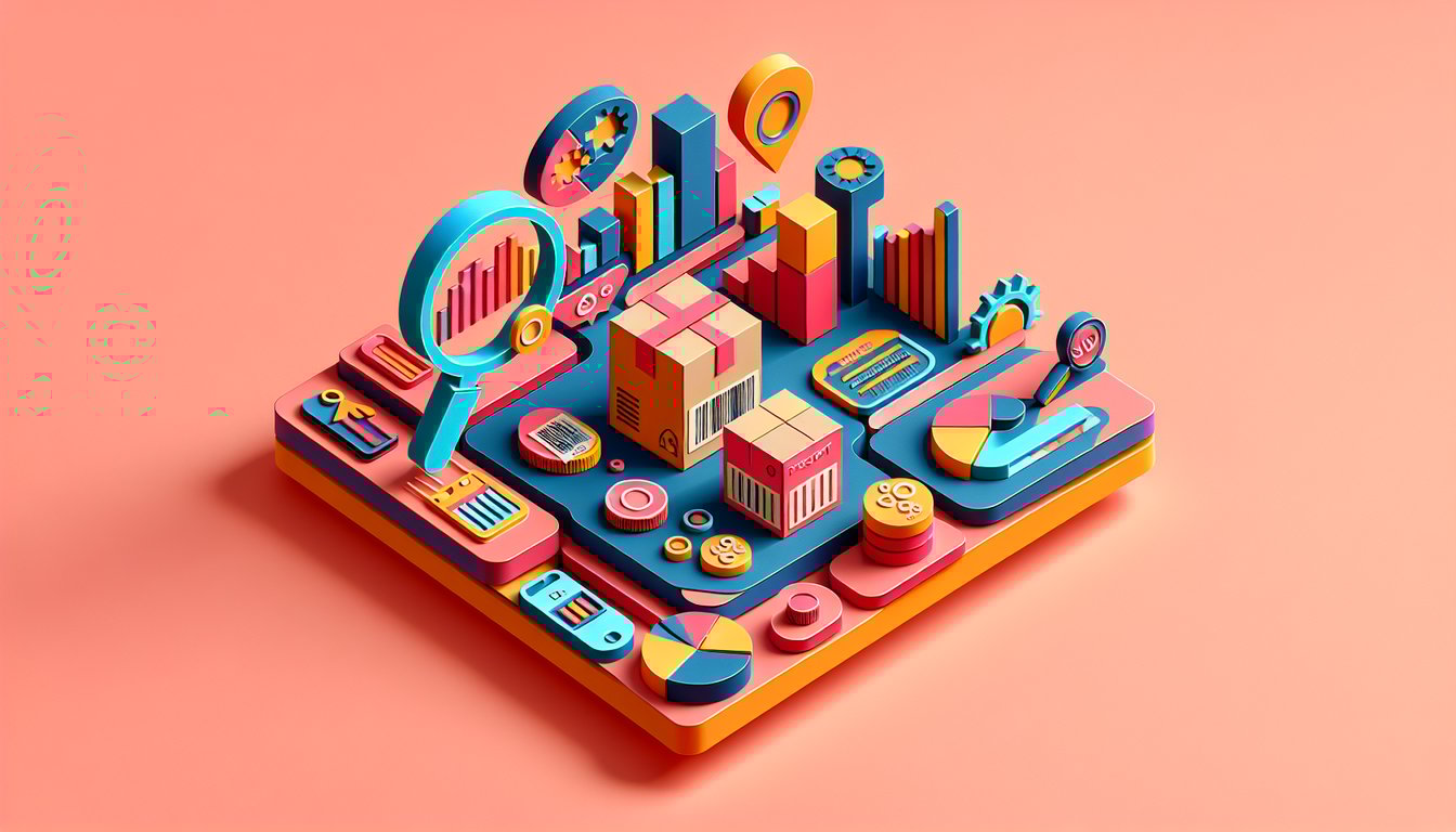 Paper art illustration featuring a product information form template design for FormCreatorAI article