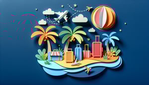 Paper art illustration representing a holiday application form for FormCreatorAI article