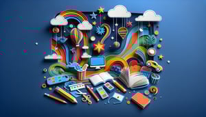 Paper art illustration showcasing Vividness of Visual Imaginary Questionnaire form template design and layout.