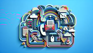 Paper art illustration showcasing an employee contact information form template for FormCreatorAI article