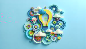 Paper art illustration depicting a feature request form template for FormCreatorAI article.