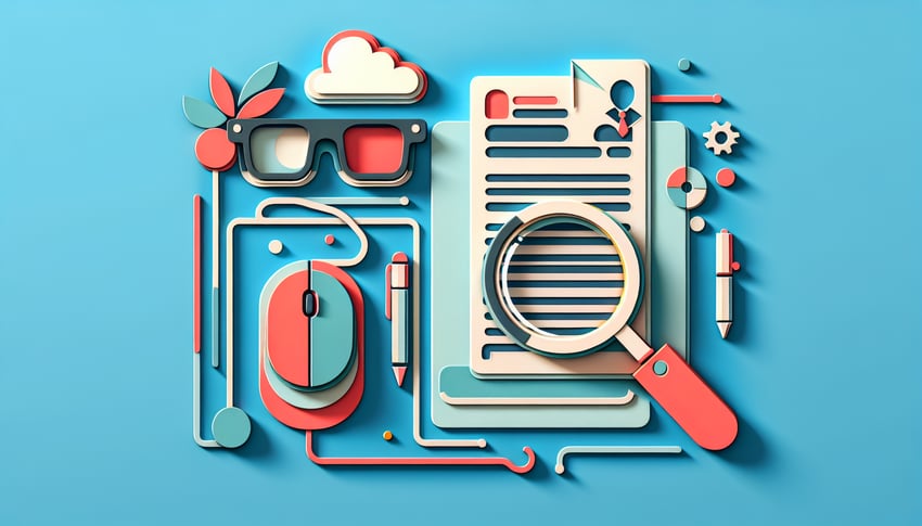 Paper art illustration depicting a ticket form template for FormCreatorAI article