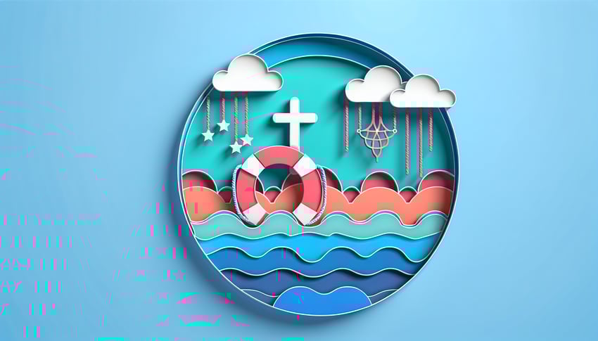 Paper art illustration related to a suicide risk assessment form template and form creation tools.