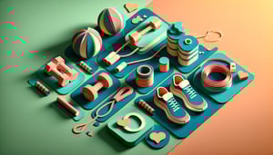 Paper art illustration showcasing a workout routine details form template for FormCreatorAI article