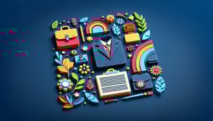 Paper art illustration featuring a job application form template for FormCreatorAI article