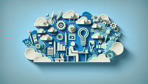 Colorful paper art illustrating a self-employment verification form template with design elements for visual appeal.