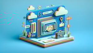 Paper art illustration depicting a CIIC form template for FormCreatorAI article