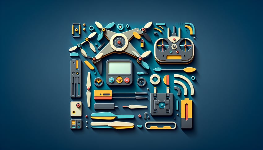 Paper art illustration depicting a drone and checklist elements for a preflight checklist article
