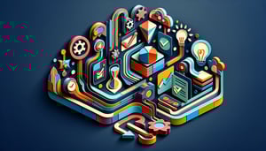 Paper art illustration representing Action Items Details Form Template for FormCreatorAI article