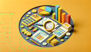 Paper art illustration depicting a financial needs analysis form and organizational elements for financial planning