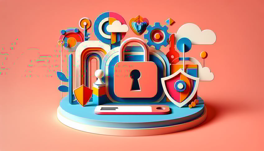 Paper art illustration depicting a creative account form template for FormCreatorAI article