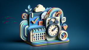 Paper art illustration depicting a booking form with a calendar for FormCreatorAI article