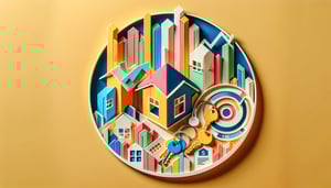 Paper art illustration depicting a feedback form for brokers open event, highlighting key sections and design elements.