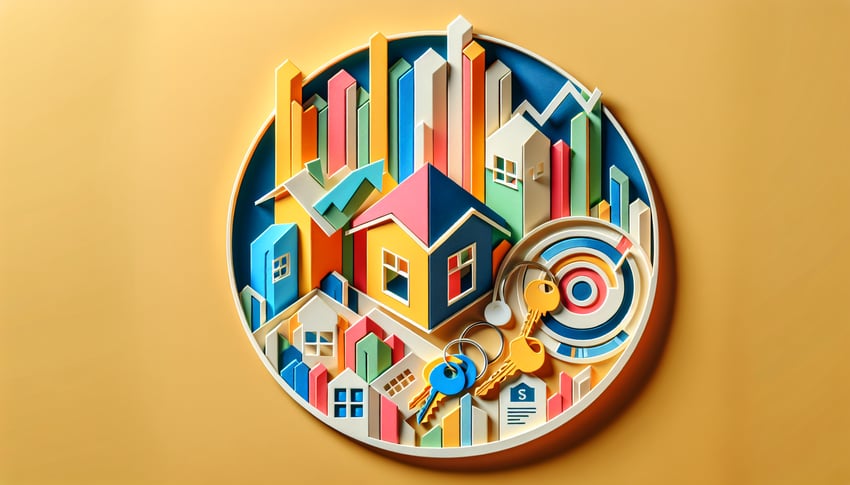 Paper art illustration depicting a feedback form for brokers open event, highlighting key sections and design elements.