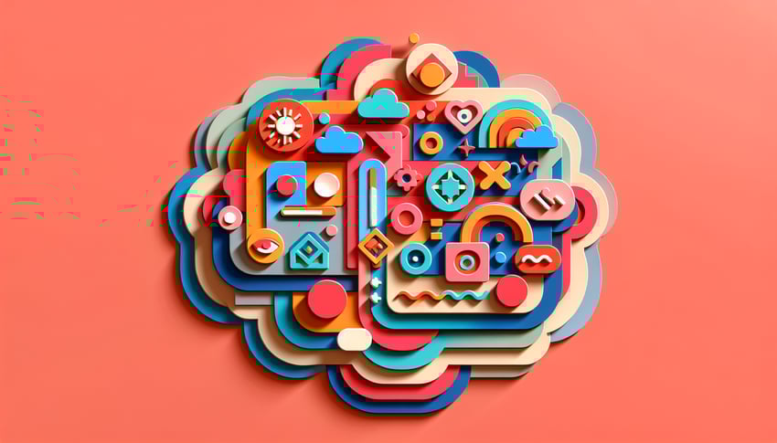 Paper art illustration depicting an ethnicity survey form with various options and checkboxes for demographic data collection