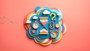 Paper art illustration representing a time slot booking form for FormCreatorAI article