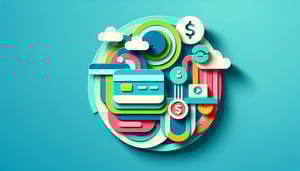 Paper art illustration representing a payment requisition form template with design elements highlighting form creation.