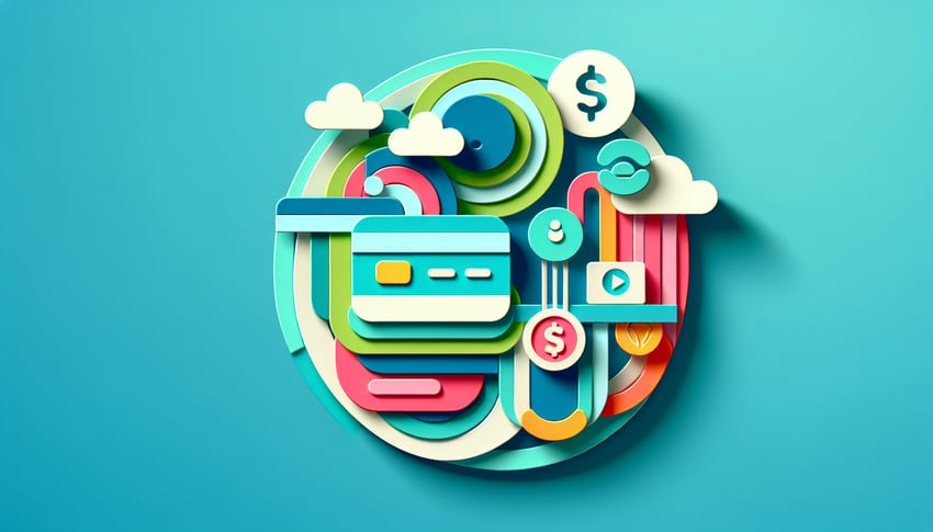 Paper art illustration representing a payment requisition form template with design elements highlighting form creation.