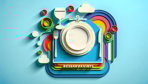 Paper art illustration depicting a restaurant reservation form for FormCreatorAI article