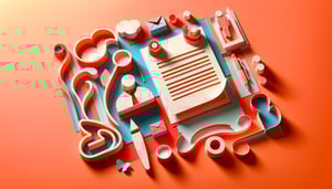 paper art illustration depicting a new client information form template for FormCreatorAI article