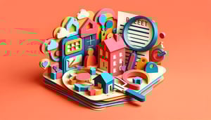 Paper art illustration showcasing a rental background check authorization form template design.