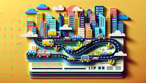 Paper art illustration representing a driver application form template and its features for FormCreatorAI article