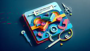 Paper art illustration depicting a spayneuter request form for a veterinary service article.