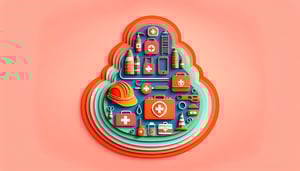 Paper art illustration depicting a facility safety inspection checklist and tools for the FormCreatorAI article