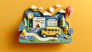 Paper art illustration featuring a trip permission form with checkboxes and signature lines for FormCreatorAI article