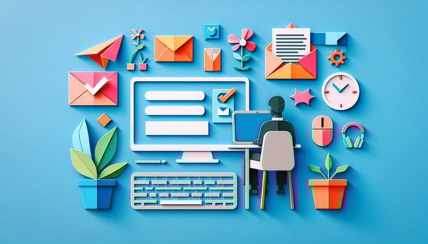 Paper art illustration showcasing an SOP Acknowledgement Form Template for FormCreatorAI article.