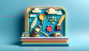 Paper art illustration depicting a sworn statement form template for FormCreatorAI article