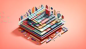 Paper art illustration featuring an asphalt shingles inspection form template for a roofing article.