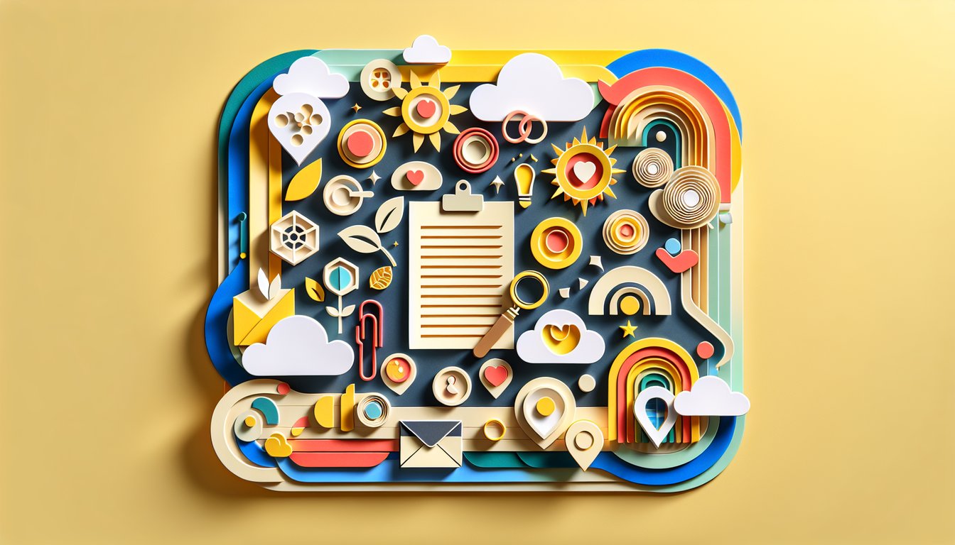 Paper art illustration featuring a checklist and professional elements related to RBT Fidelity for an article on FormCreatorAI