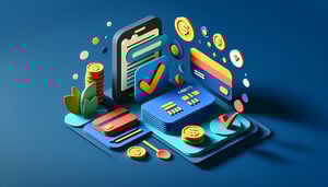 Paper art illustration depicting a payment confirmation form for an article on FormCreatorAI