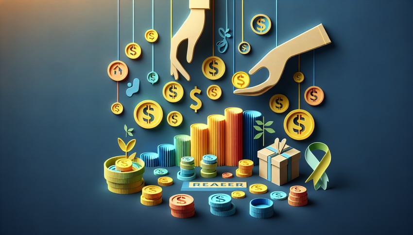 Paper art illustration representing an opt-out fundraiser form template for FormCreatorAI article