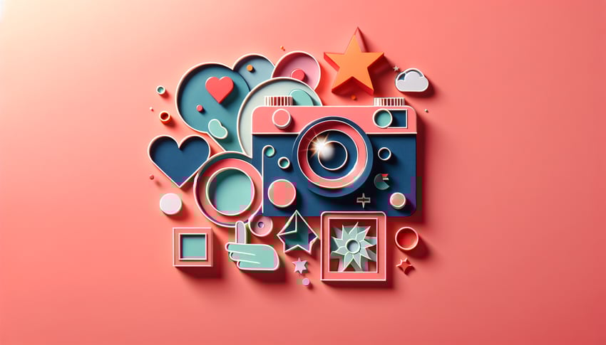 paper art illustration showcasing a photo release consent form template for FormCreatorAI article