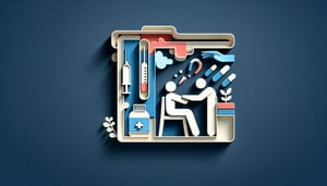 Paper art illustration depicting a TB skin test results form for FormCreatorAI article