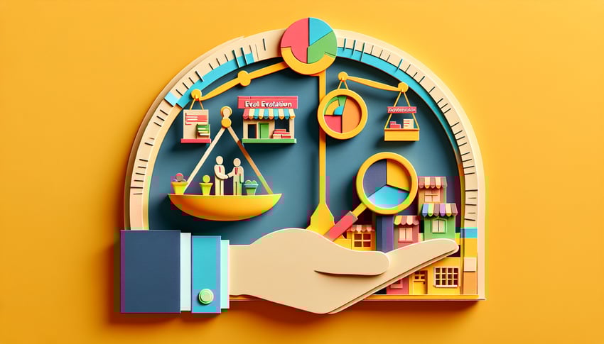 Paper art illustration related to vendor evaluation form template for FormCreatorAI article