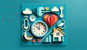 Paper art illustration related to home care timesheet form template and FormCreatorAI services