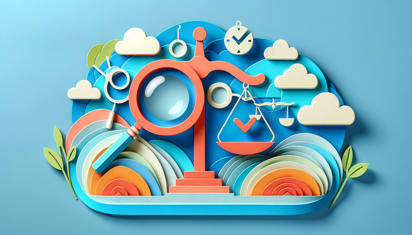 Paper art illustration representing a preliminary risk assessment form template for FormCreatorAI article