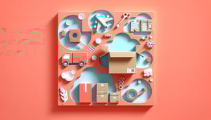 Paper art illustration depicting a shipment packing checklist for FormCreatorAI article.